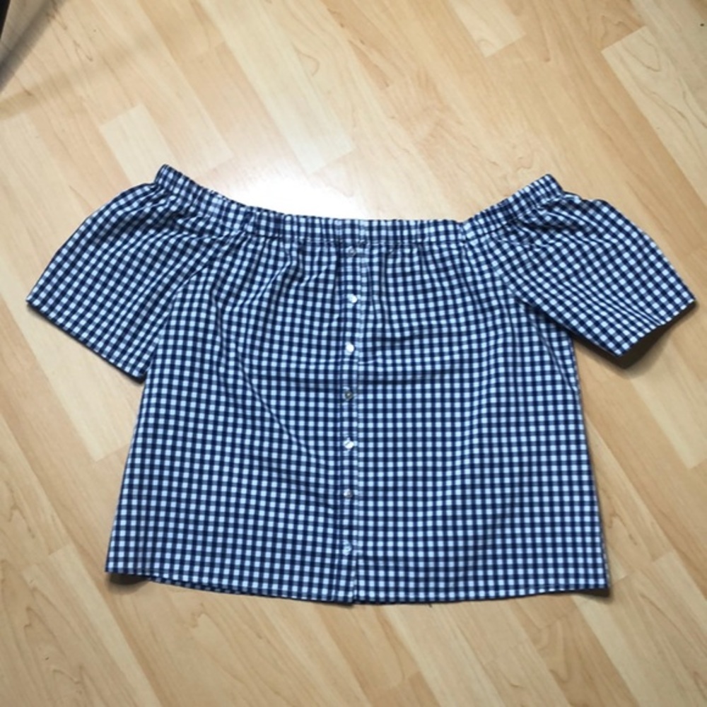 Gingham Off The‎ Shoulder Top - Reitmans